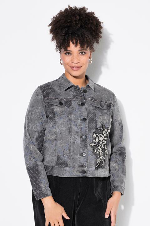 Produktbild Miamoda Jeansjacke, Classic Fit, Applikation (52)