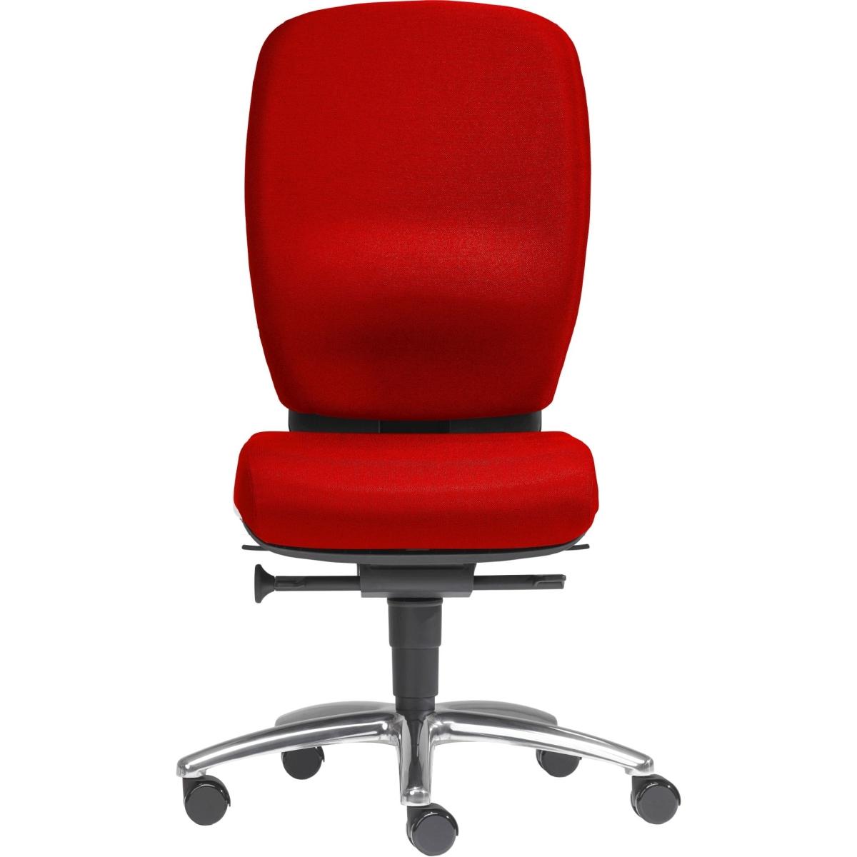 Sitwell, Bürostuhl, Büro-Drehstuhl Lady Comfort ohne Armlehnen Alu-Fusskreuz rot