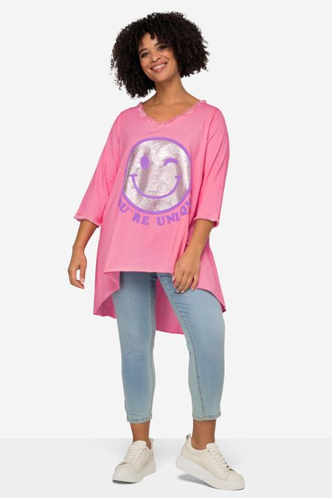 Produktbild Angel of Style Longshirt, Smiley, Rundhals, Langarm, gerundeter Saum (48)