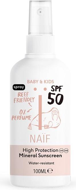 Produktbild Naïf Mineral Sun Spray (Sonnenspray, SPF 50, 100 ml, 133 g)