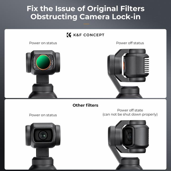 Produktbild K&F Concept Filter Kit Magnetic ND2-ND32+ND32-ND512 (DJI Osmo Pocket 3)