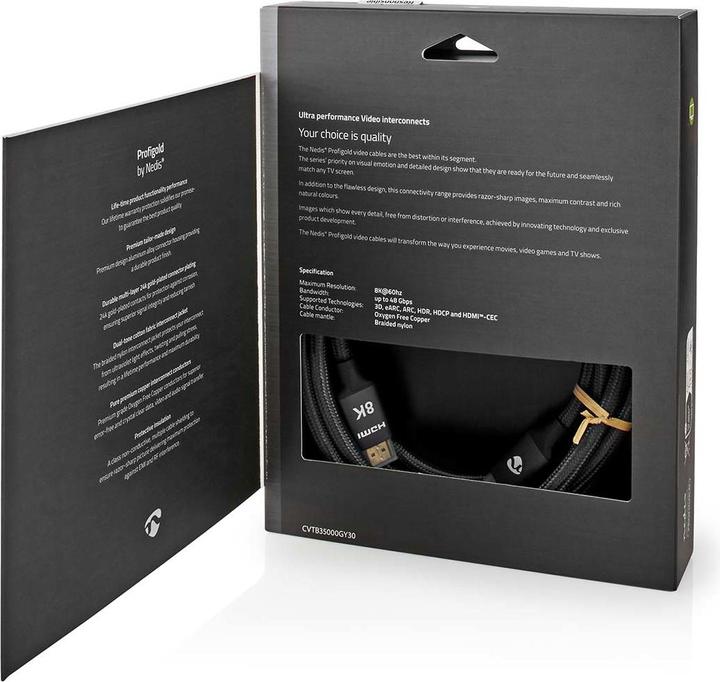 Produktbild Nedis Ultra High Speed ​​HDMI ™ -Kabel | HDMI™ Stecker | HDMI™ Stecker | 8K@60Hz | 48 Gbps | 3.00 m (3 m)