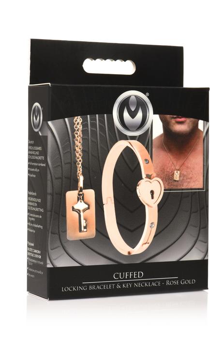 Produktbild Frisky Cuffed Locking Bracelet and Key Necklace - Rose Gold