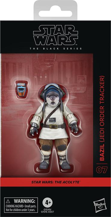 Produktbild Hasbro Star Wars: The Acolyte Black Series Actionfigur Bazil (Jedi Order Tracker) 10 cm