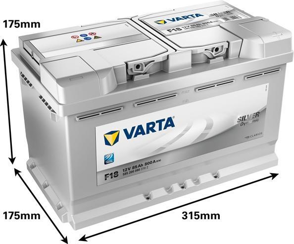 Produktbild Varta Silber Dynamisch F18 (12 V, 85 Ah, 800 A)