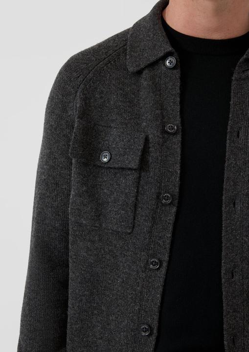 Produktbild s.Oliver Strickjacke Wollmix-Cardigan im Overshirt-Style (M)