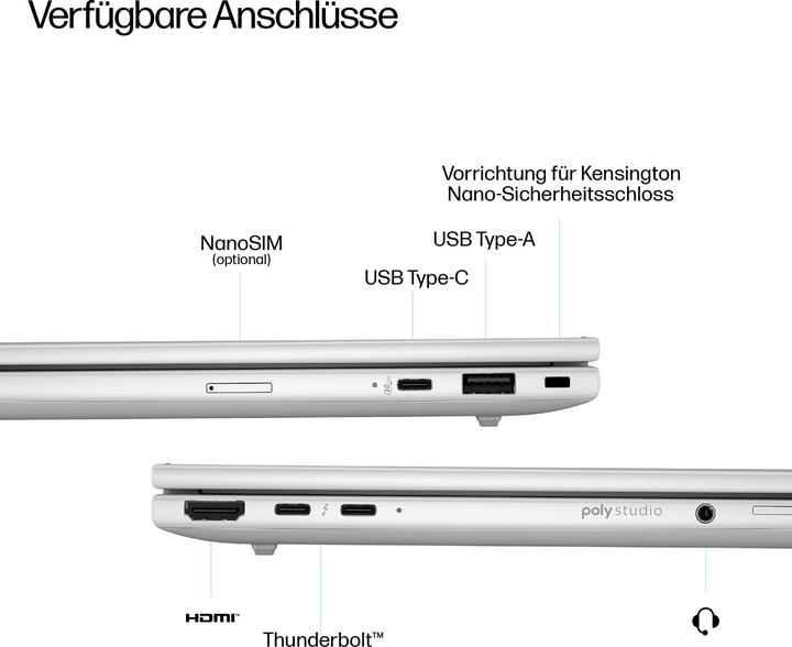 Produktbild HP EliteBook 8 G1i 16 inch Notebook Next Gen AI PC (16", 512 GB, 32 GB, DE, Intel Core Ultra 5 228V)