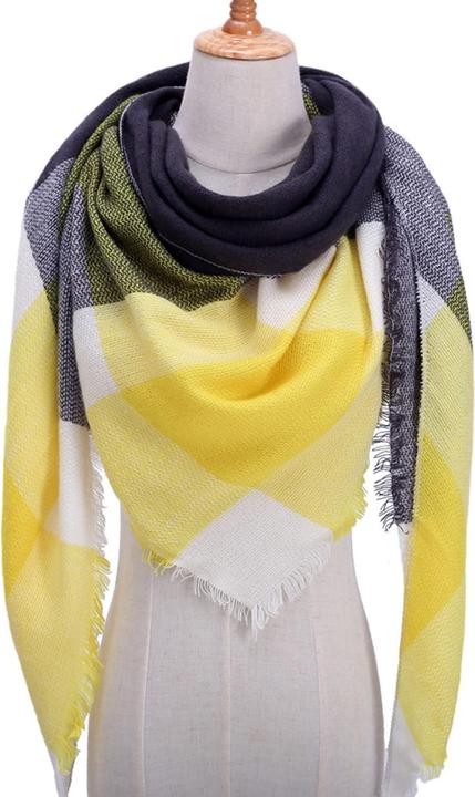 Produktbild Only-Bags.Store schal dicker Strickschal kariertes Halstuch Schal Poncho