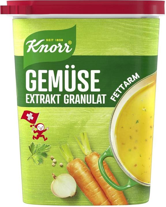 Immagine prodotto Knorr Granuli di brodo di estratto vegetale senza grassi con erbe, leggermente porzionati, ideali per