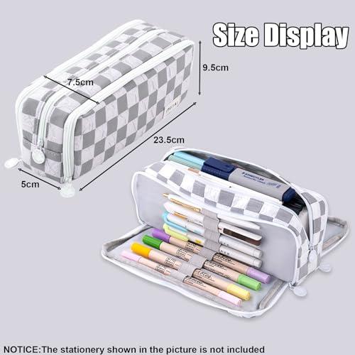 Image du produit Only-Bags.Store Trousse à crayons avec 3 compartiments Trousse à crayons de grande capacité Trousse à crayons pour