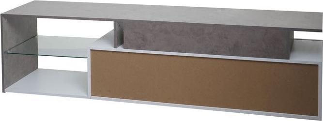 Immagine prodotto Mendler Porta TV HWC-L35, legno 47x170x40cm vano portaoggetti, aspetto cemento bianco (47 x 170 x 40 cm)