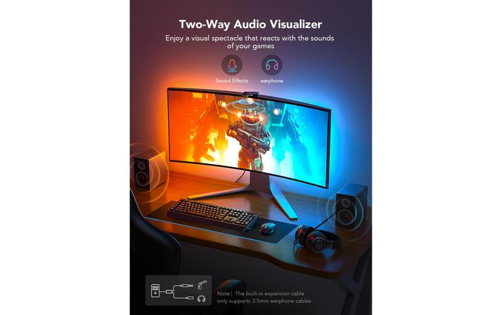 Productafbeelding Govee Pro Gaming Light DreamView G1, RGBIC, WiFi (RGBIC, 150 cm, Interieur)
