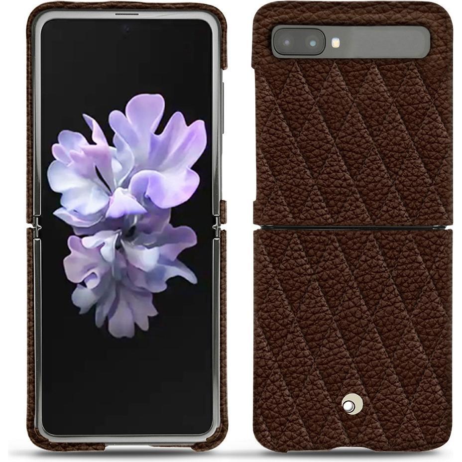 Noreve Lederschutzhülle (Samsung Galaxy Z Flip), Smartphone Hülle, Braun