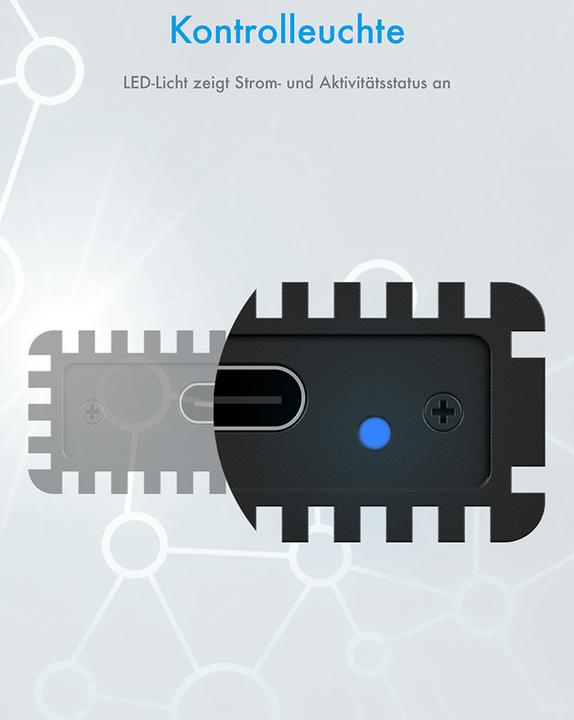 Actual product image Icy Box ext. M.2 NVMe Gehäuse IB-1816M-C31 (M.2 2230, M.2 2242, M.2 2260, M.2 2280)