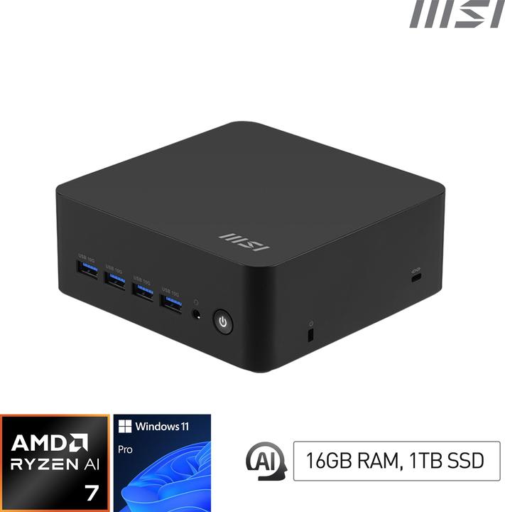 Image du produit MSI Cubi Z AI 8M R7 8845HS FS 16GB 1TB W11 (1000 Go, 16 Go, AMD Radeon Graphics)