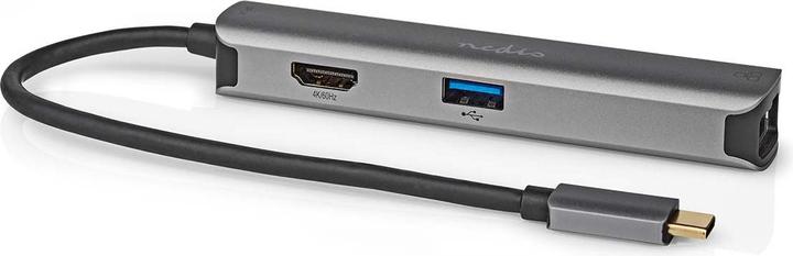 Produktbild Nedis USB Multi-Port Adapter USB 3.2 Gen 1, USB-C™ Male, HDMI™ Female, RJ45 Female, 3x USB-A Female (USB-C, 5 Ports)