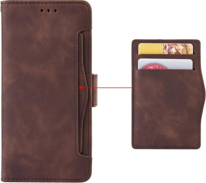 Actual product image Cover-Discount Nothing Phone (2) - Case with many card slots brown (Nothing Phone (2))
