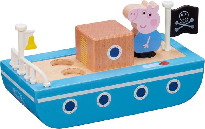 Boti Bateau en bois Peppa Pig avec figurine