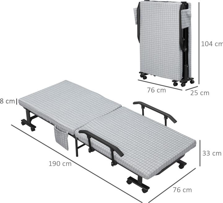 Actual product image Homcom Folding bed (76 x 190 cm)