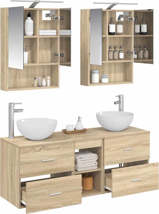Produktbild vidaXL Badezimmerspiegel-Set (14.50 x 70 cm)