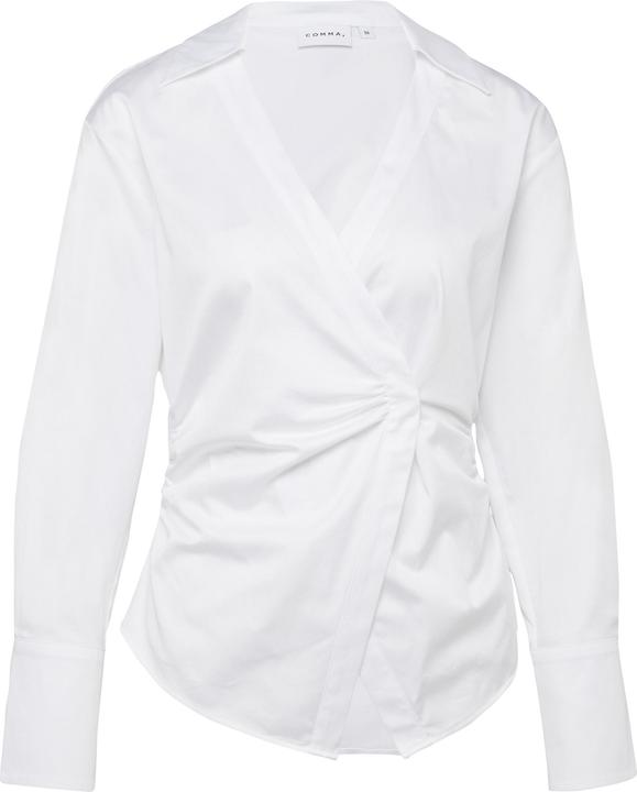Immagine prodotto Comma Feminine Baumwoll-Satin-Stretch-Bluse mit Druckknopfverschluss (42)