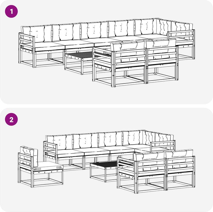Produktbild vidaXL Outdoor-Sofa