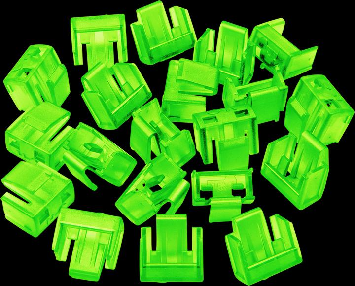 Actual product image Lindy RJ45 Port Blockers x 20 Green