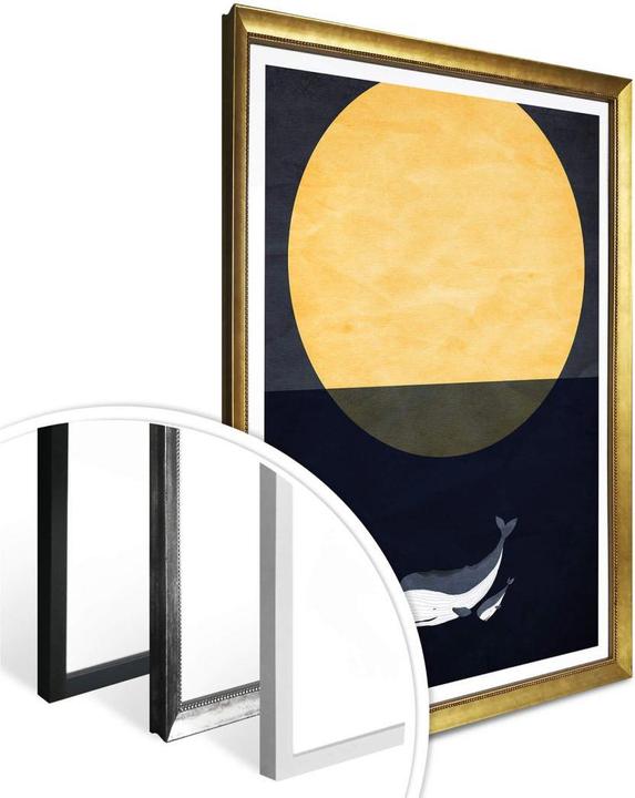 Actual product image Trenddeko Full moon over the sea (24 x 30 cm)