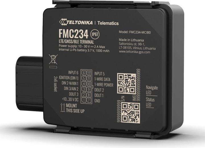 Image du produit Teltonika Telematics FMC150 Tracker GNSS/GSM/Bluetooth 4G Cat 1
