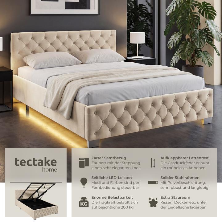 Produktbild tectake Polsterbett (120 x 200 cm)