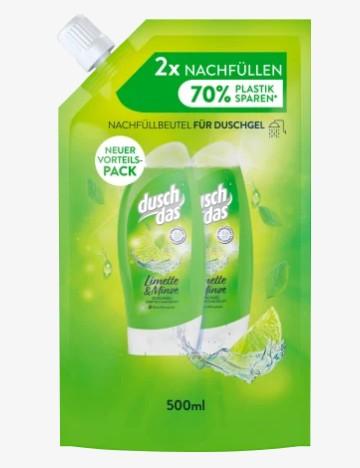 Produktbild Henkel Duschdas, Duschgel, Limette und Minze, Komplementäre Verpackung, 500 ml (500 ml)