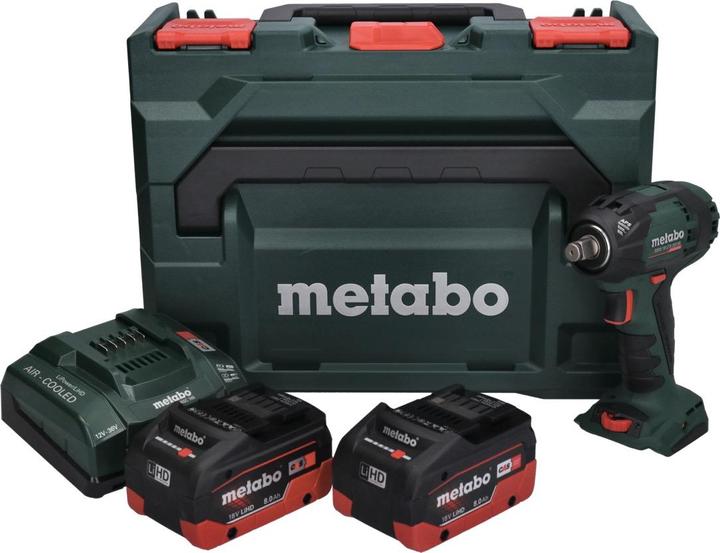 Produktbild Metabo SSW 18 LTX 300 BL Akku Schlagschrauber 18V 300Nm 1/2" Brushless ( 602395840 ) + 2x Akku 8,0Ah