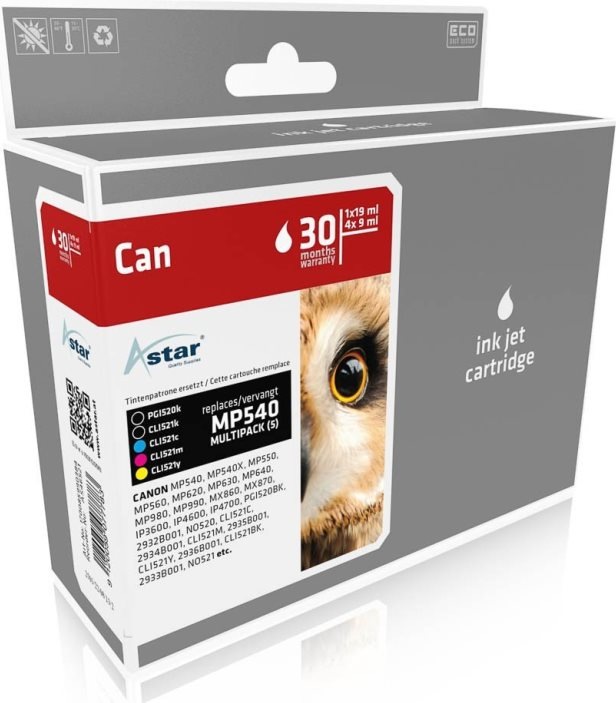 Produktbild Astar 5er-Pack - Schwarz, Gelb, Cyan, Magenta (M, BK, C, Y)