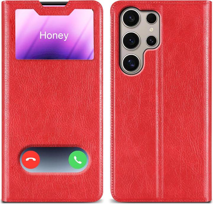 Actual product image Cadorabo Book View cover with double window (Samsung Galaxy S24 Ultra)