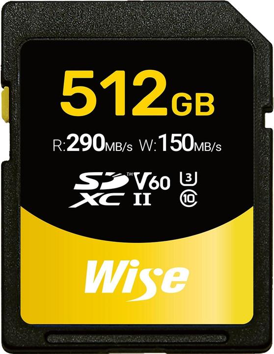 Actual product image Wise 512GB SDXC UHS II V60 Memory Card (512 GB, SDXC, U3, UHS-II)
