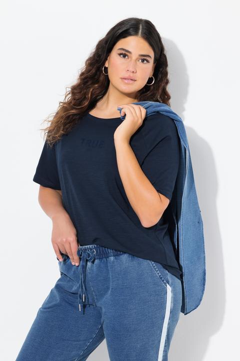 Produktbild Ulla Popken Shirt, Ringel, Rundhals, Halbarm, offenkantig (46, 48)