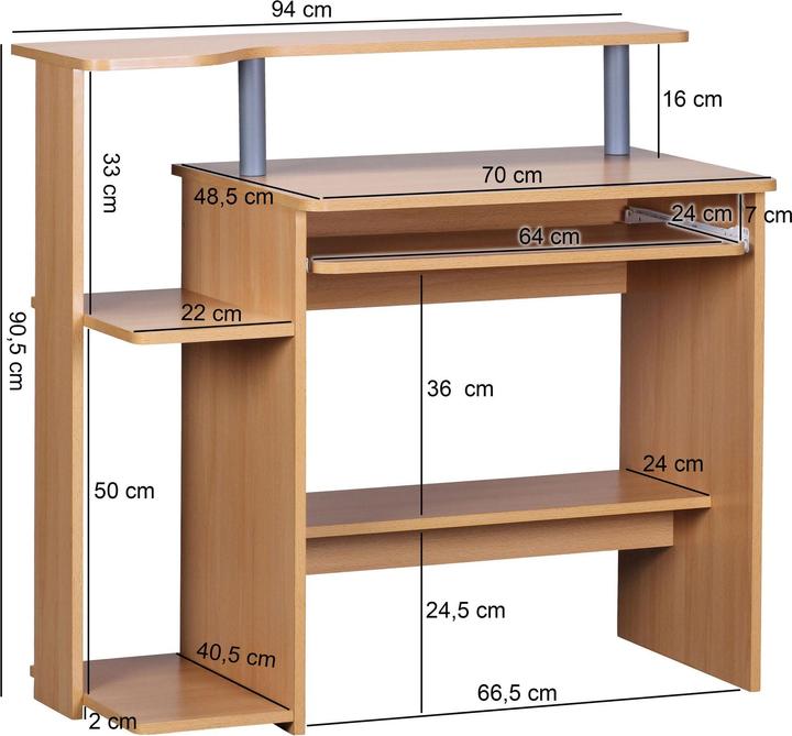 Produktbild Wohnling Dennis (94 x 48 x 90 cm)