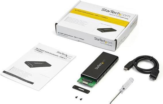 Produktbild StarTech M.2 SATA ENCLOSURE - W/ USB C (M.2, M.2 2230, M.2 2242, M.2 2260)