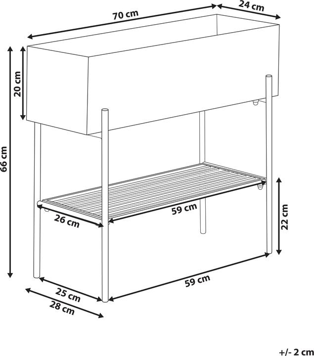 Produktbild Beliani Vinca (28 x 70 x 66 cm)