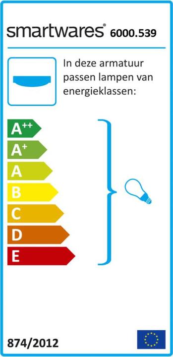 Energie-Label Smartwares 6000.539 Deckenleuchte Ceiling Dream, rund (E14)