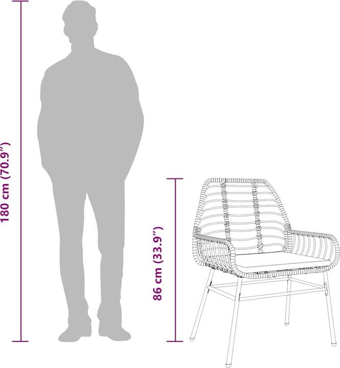 Produktbild vidaXL Garten Essgruppe (200 x 100 x 74 cm)