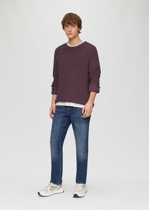 Produktbild S.Oliver Strickpullover Melierter Strickpullover mit Rippstruktur (XL)