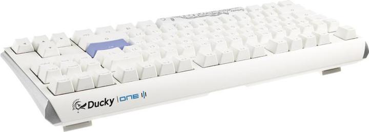Actual product image Ducky One 3 Classic Pure White TKL Gaming Keyboard, RGB LED - MX-Red (US) (US, Cable)