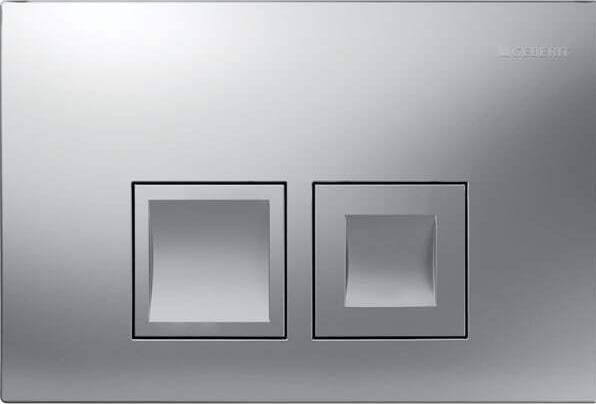 Geberit Delta35 Betätigungsplatte, für 2-Mengen-Spülung, mattverchromt