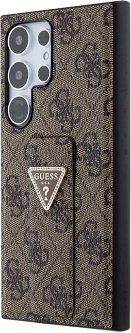 Produktbild Guess GUHCLPGS4TDW S928 brązowy/brown hardcase Grip Stand 4G Triangle Strass (Samsung Galaxy S24 Ultra)