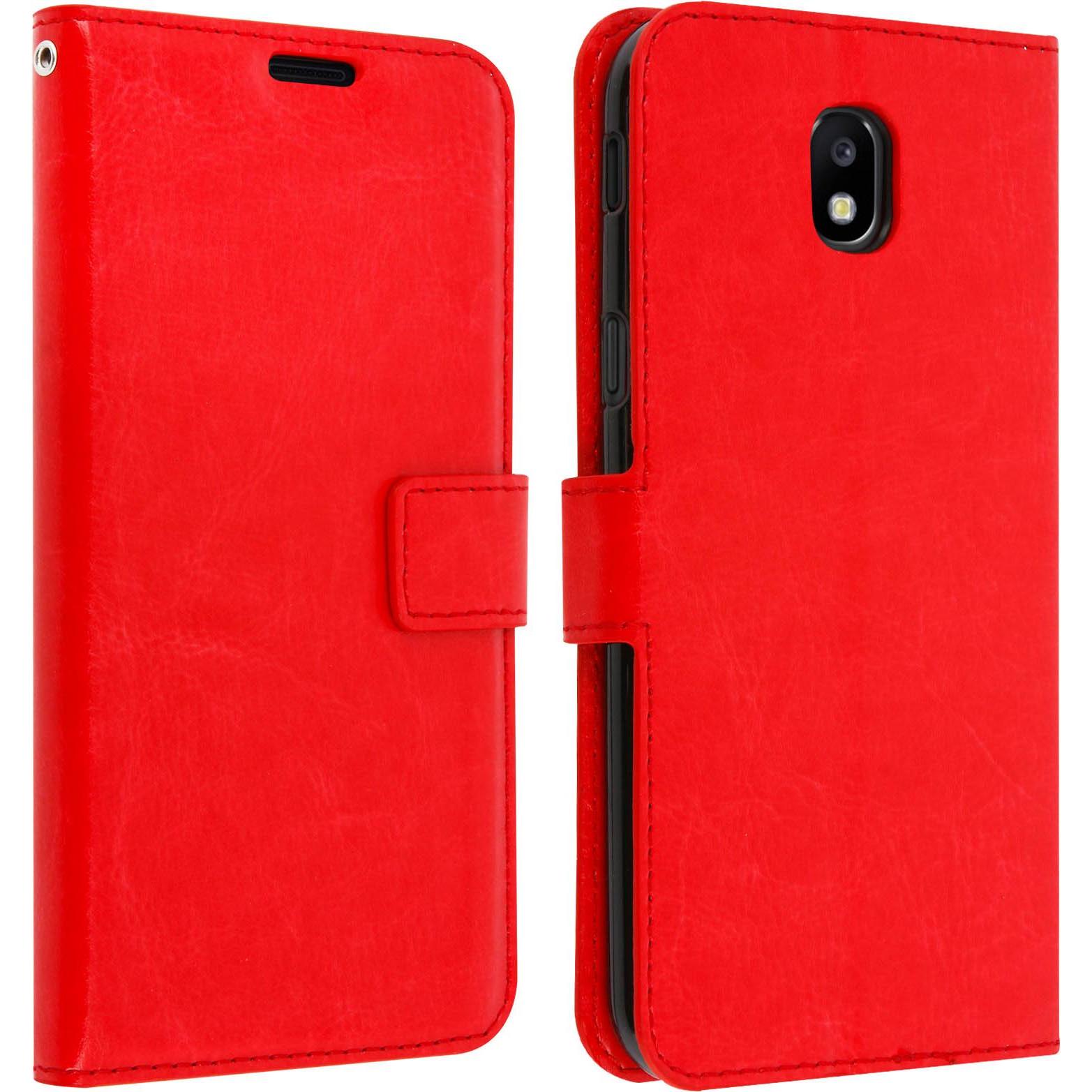 Avizar Vintage Series (Samsung Galaxy J5 (2017)), Smartphone Hülle, Rot