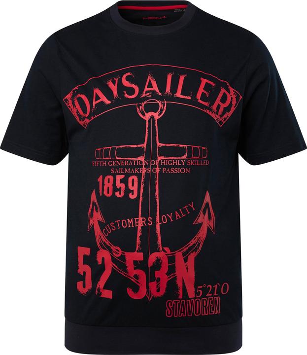 Produktbild Men+ T-Shirt, Halbarm, Bauchfit, Frontdruck, bis 84/86 (54)