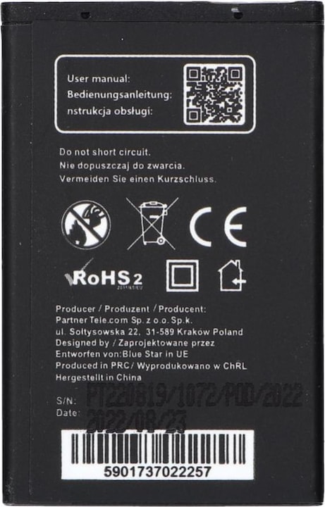 Immagine prodotto Batteria Blue Star BLUE STAR PREMIUM per NOKIA 6101 / 6100 / 6300 1000 mAh