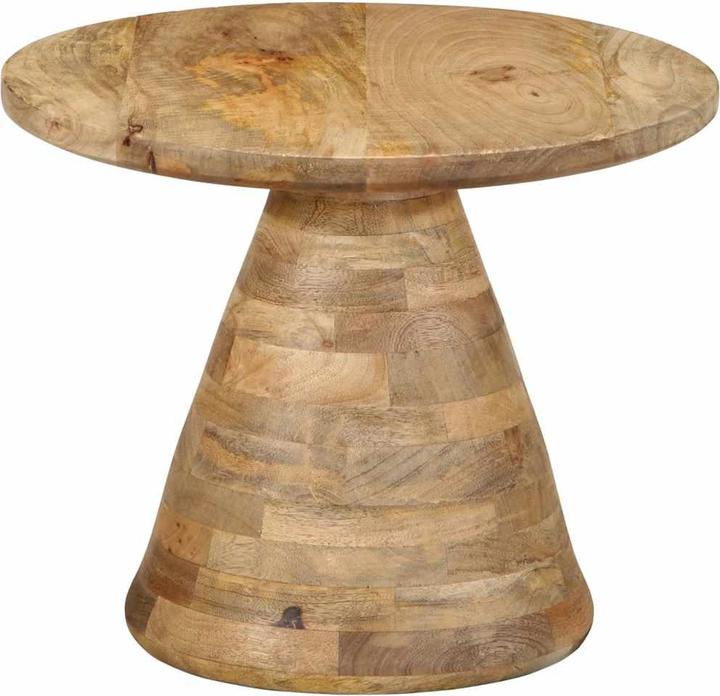 Actual product image vidaXL Side table Ø50x40 cm solid wood mango Storage table Sofa table (50 x 50 x 40 cm)