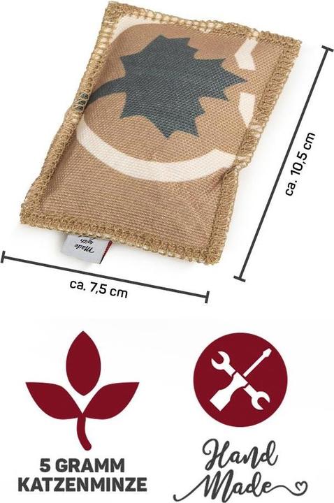 Actual product image CanadianCat Cat Toy Play Pillow Love, Brown (Cat ball toy)